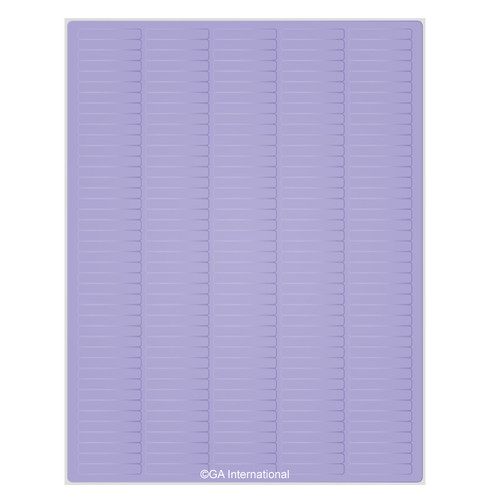 Removable Cryo-LazrTAG - Cryogenic Labels for Laser Printers (US Letter) PATENTED, Lavender, 1.5" x 0.25", 3,360 labels/pack, 16 sheets/pack
