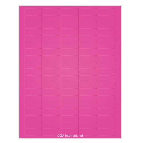 Removable Cryo-LazrTAG - Cryogenic Labels for Laser Printers (US Letter) PATENTED, Pink, 1.42" x 0.55", 1,520 labels/pack, 16 sheets/pack
