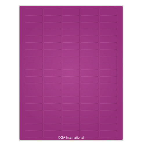 Removable Cryo-LazrTAG - Cryogenic Labels for Laser Printers (US Letter) PATENTED, Purple, 1.42" x 0.55", 1,520 labels/pack, 16 sheets/pack