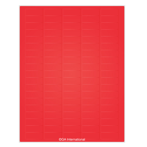 Removable Cryo-LazrTAG - Cryogenic Labels for Laser Printers (US Letter) PATENTED, Red, 1.42" x 0.55", 1,520 labels/pack, 16 sheets/pack