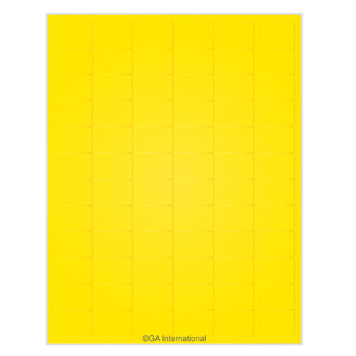 Removable Cryo-LazrTAG - Cryogenic Labels for Laser Printers (US Letter) PATENTED, Yellow, 1.26" x 0.87", 1,152 labels/pack, 16 sheets/pack