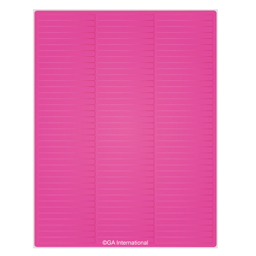 Removable Cryo-LazrTAG - Cryogenic Labels for Laser Printers (US Letter) PATENTED, Pink, 2.64" x 0.277", 1,824 labels/pack, 16 sheets/pack