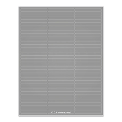 Removable Cryo-LazrTAG - Cryogenic Labels for Laser Printers (US Letter) PATENTED, Grey, 2.64" x 0.277", 1,824 labels/pack, 16 sheets/pack
