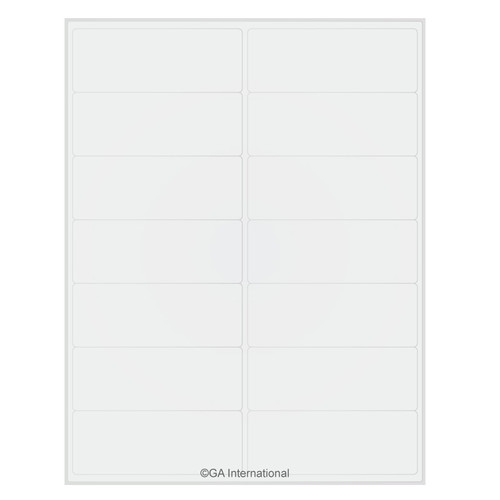 Permanent Cryo-LazrTAG - Cryogenic Labels for Laser Printers (US Letter) PATENTED, White, 4" x 1.5", 224 labels/pack, 16 sheets/pack