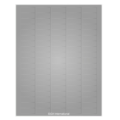 Removable Cryo-LazrTAG - Cryogenic Labels for Laser Printers (US Letter) PATENTED, Silver, 1.42" x 0.55", 1,520 labels/pack, 16 sheets/pack