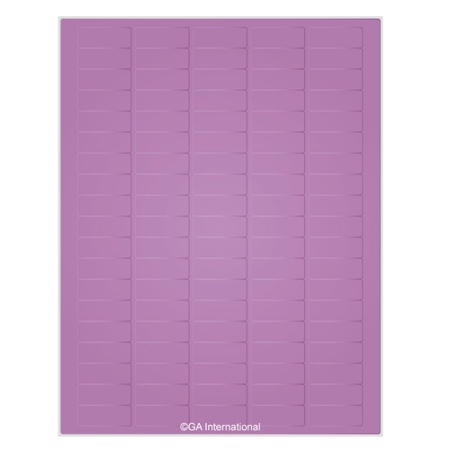 Removable Cryo-LazrTAG - Cryogenic Labels for Laser Printers (US Letter) PATENTED, Violet, 1.42" x 0.55", 1,520 labels/pack, 16 sheets/pack