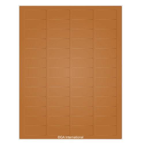 Removable Cryo-LazrTAG - Cryogenic Labels for Laser Printers (US Letter) PATENTED, Moka, 1.77" x 0.79", 832 labels/pack, 16 sheets/pack