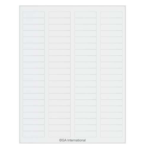 Removable Steri-LazrTAG - Autoclave-Resistant Labels for Laser Printers (US Letter), White, 1.75" x 0.5", 1,280 labels/pack, 16 sheets/pack