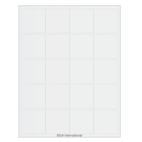 Removable Cryo-LazrTAG - Cryogenic Labels for Laser Printers (US Letter) PATENTED, White, 2" x 2", 320 labels/pack, 16 sheets/pack