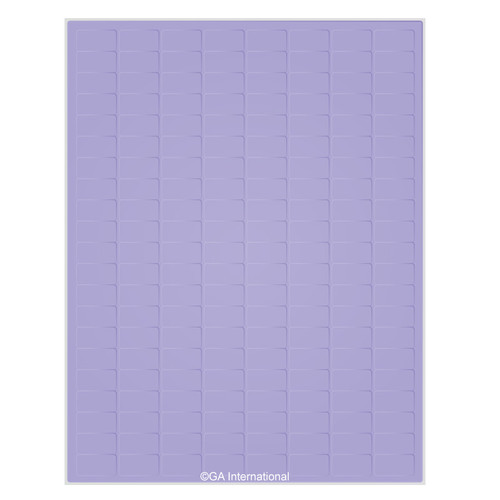 Removable Cryo-LazrTAG - Cryogenic Labels for Laser Printers (US Letter) PATENTED, Lavender, 0.94" x 0.5", 2,688 labels/pack, 16 sheets/pack
