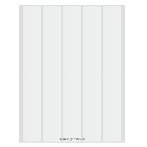Permanent Cryo-LazrTAG - Cryogenic Labels for Laser Printers (US Letter) PATENTED, White,  5.44" x 1.5", 160 labels/pack, 16 sheets/pack