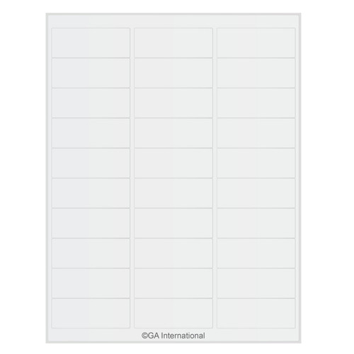 Permanent Cryo-LazrTAG - Cryogenic Labels for Laser Printers (US Letter) PATENTED, White, 2.63" x 1", 480 labels/pack, 16 sheets/pack