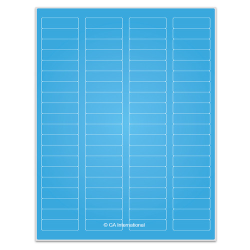 Permanent Cryo-LazrTAG - Cryogenic Labels for Laser Printers (US Letter) PATENTED, Blue, 1.75" x 0.5", 1,280 labels/pack, 16 sheets/pack