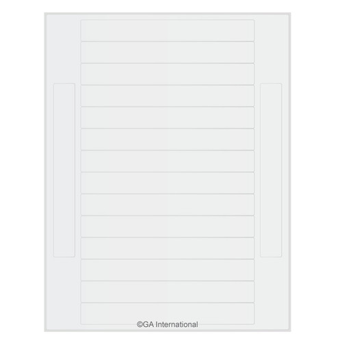 Permanent Cryo-LazrTAG - Cryogenic Labels for Laser Printers (US Letter) PATENTED, White, 6" x 0.75", 256 labels/pack, 16 sheets/pack