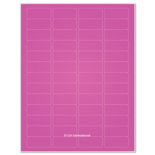 Permanent Cryo-LazrTAG - Cryogenic Labels for Laser Printers (US Letter) PATENTED, Pink, 1.77" x 0.79", 832 labels/pack, 16 sheets/pack