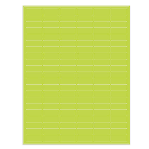 Permanent Cryo-LazrTAG - Cryogenic Labels for Laser Printers (US Letter) PATENTED, Lemon, 1.28" x 0.5", 2,016 labels/pack, 16 sheets/pack
