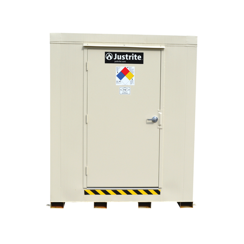 Outdoor Storage Locker, 2 Hour Fire Rated, 12-Drum with Explosion Relief