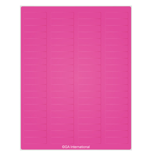 High-Quality Laser & Inkjet Matte Paper Labels (US Letter), Pink, 1.75" x 0.5", 8,000 labels/pk, 100 sheets/pack