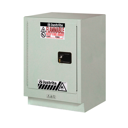 Safety Cabinet, Fumehood ChemCor 15 gal, Manual Close, Left Door Silver