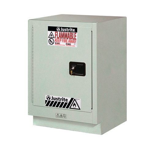 Safety Cabinet, Fume Hood ChemCor 15 gal, Self-Closing, Left Door Silver