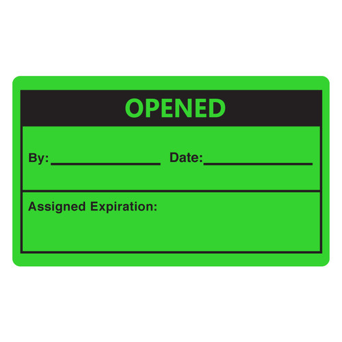 CalTAG - Self-Laminating Calibration Labels, Black On Green, 1.5" x 2.5", 500 labels/ roll