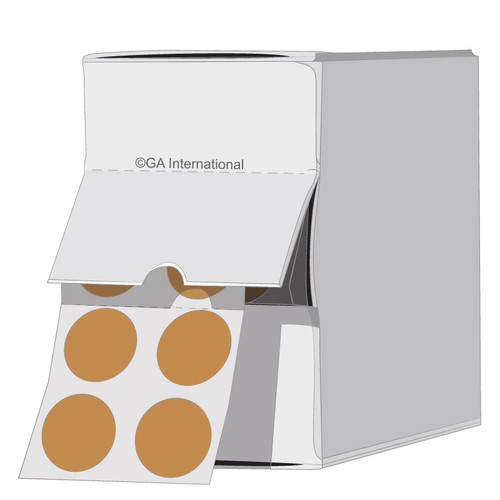 Lab-TAG Cryogenic Labels - Cryogenic Color Dots for 1.5 ml Microtube Tops, Moka, 0.44", 1,100 labels/ roll