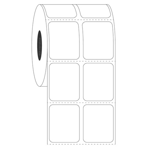 Paper Labels For Direct Thermal Printers, White, 1" x 1.25", 8000 labels/roll