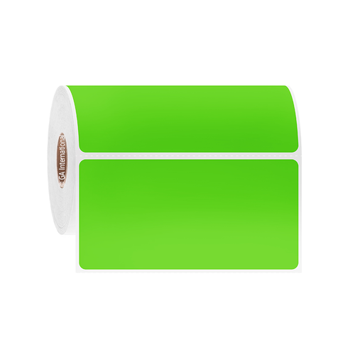 Permanent FreezerTAG Deep-Freeze Labels for Thermal-Transfer Barcode Printers, Green Apple, 4" x 2", 500 labels/roll