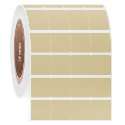 Permanent FreezerTAG Deep-Freeze Labels for Thermal-Transfer Barcode Printers, Beige, 1" x 1", 4000 labels/roll