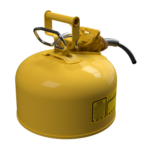 Justrite® Type II Steel Safety Can, AccuFlow, 2 gallon, 5/8" Spout, Choose Color