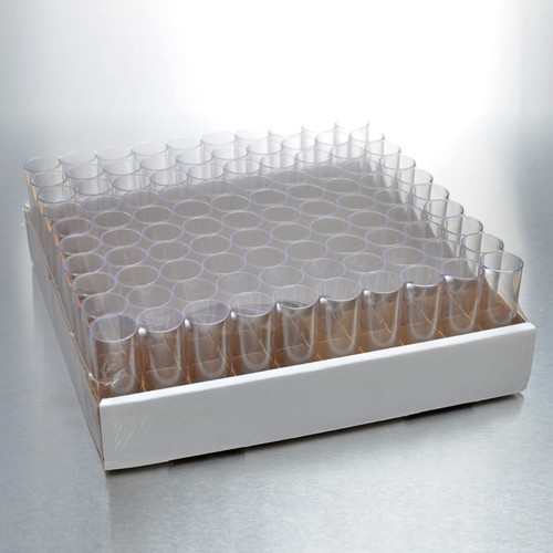 Vials, Wide Opening, 28.5 x 95mm, Tray, Polystyrene, case/500
