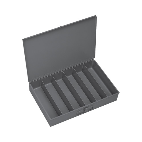 Individual, Large, Steel, Compartment Box, 6 Compartments, Vertical, Gray