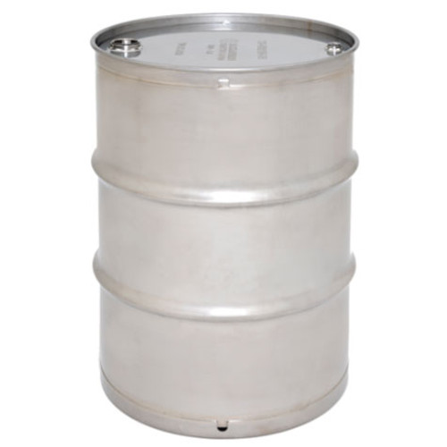 Stainless Steel Drum, 30 gallon, Tight Head, UN Rated Seamless, Crevice-Free