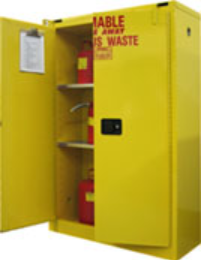 HazMat Storage Cabinet for Safety Cans, 60 gal, 2-Door, 65" x 31" x 31"