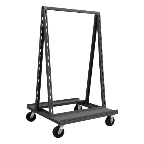 Double Sided Adjust-A-Tray Truck With 6" x 2" Phenolic Casters, (2) Rigid, (2) Swivel, Holds Up To 14 Hook-On-Trays (Sold Separately), Gray