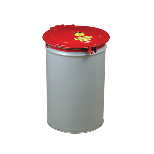 Justrite® Self-Latching Drum Cover, Vent, Gasket for 55-Gal Drum, Steel