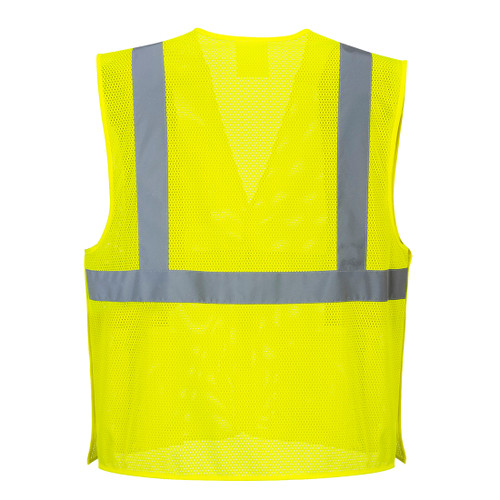 Economy Mesh Breakaway Vest, Yellow, Class 2