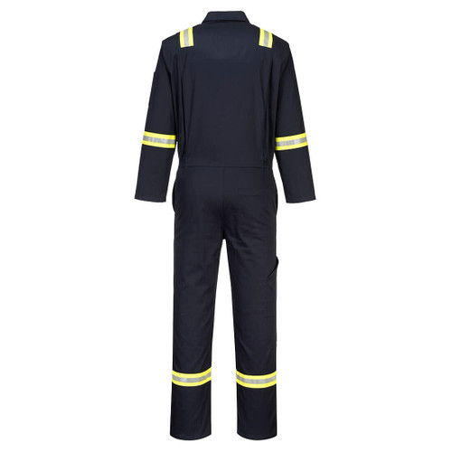 Enhanced Cotton Coverall, Navy Large