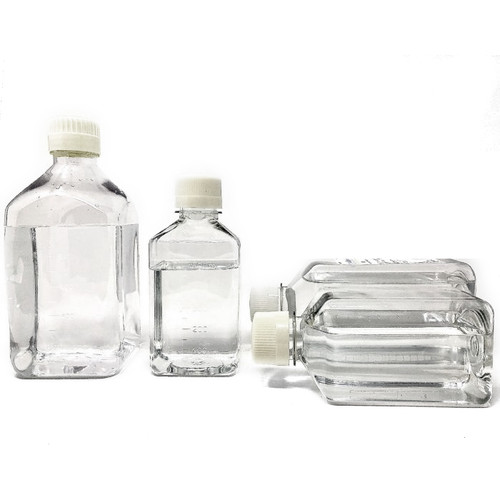 30 ml PETG Square Media Bottles, Sterile, case/96