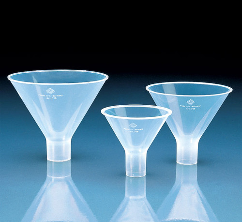 Powder Funnel, PP, D: 120mm, Length 110mm, Stem D: 27mm, case/10