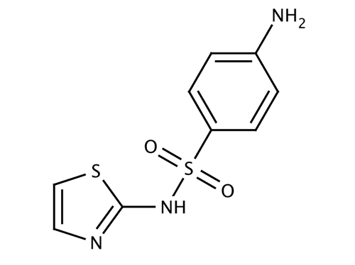 Sulfathiazole (4-amino-N-(2-thiazolyl)benzenesulfonamide) (C9H9N3O2S2), 100 grams