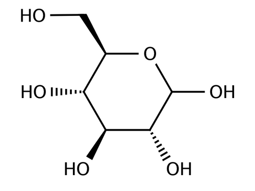 D-(+)-Glucose anhydrous (C_{6}H_{12}O_{6}), 100 grams