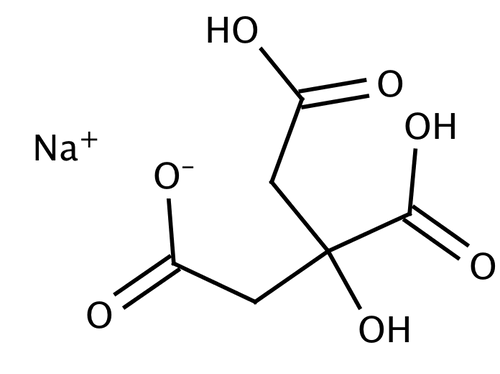 Sodium dihydrogen citrate anhydrous (C6H7NaO7), 100 grams