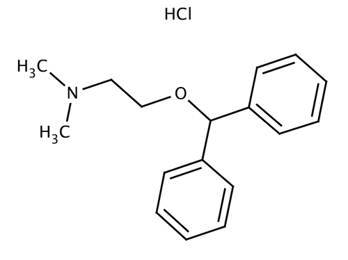 Diphenhydramine hydrochloride (C17H21NO·HCl), 100 grams
