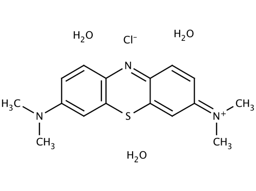 Methylene Blue trihydrate (C16H18CIN3S·3H2O), 100 grams