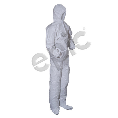 Disposable Coveralls, Microporous Coated, White with Hood and Booties, case/25