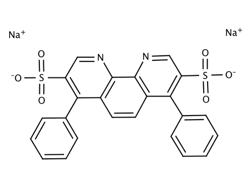 Bathophenanthrolinedisulfonic acid, disodium salt (C24H16N2Na2O7S2), 1 grams