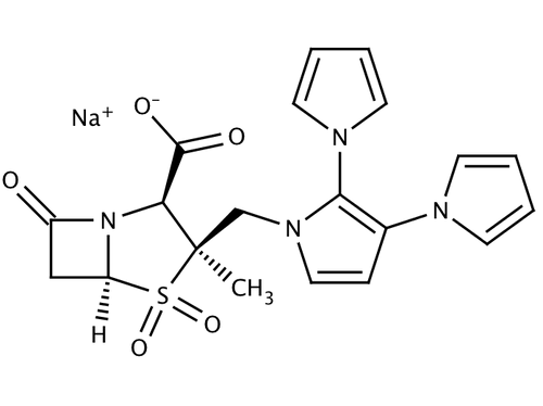 Tazobactam sodium salt (C10H11NaN4O5S), 1 grams