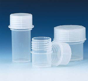 PP Sample Container, Screw Closure, 60 mL, pack/10