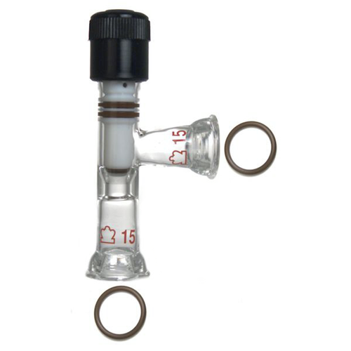 KIMBLE® Borosilicate Glass AIRLESS-WARE® 90 Vacuum Connector, Bore Range 0-8, each